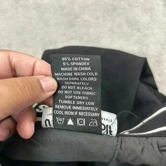 U Suck At Golf Pants Mens Size 40 Black USAG Cotton Spandex Blend Trouser - Picture 8 of 12